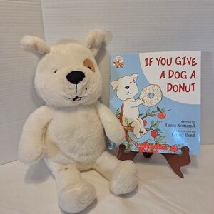 If You Give A Dog A Donut Character Plush And Book Kohl's Cares White Tan 11"